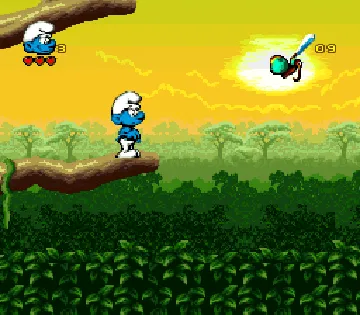 Smurfs Travel the World, The (Europe) (En,Fr,De,Es) screen shot game playing